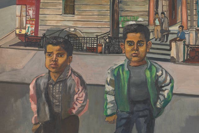 <p>Alice Neel’s 1955 piece, ‘Dominican Boys on 108th Street’, gets ‘kicked right out of the gallery’</p>