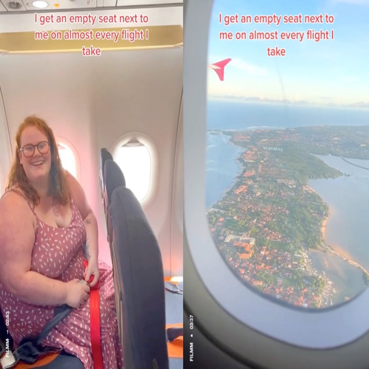 Plus-size influencer calls for bigger airline seats after she was