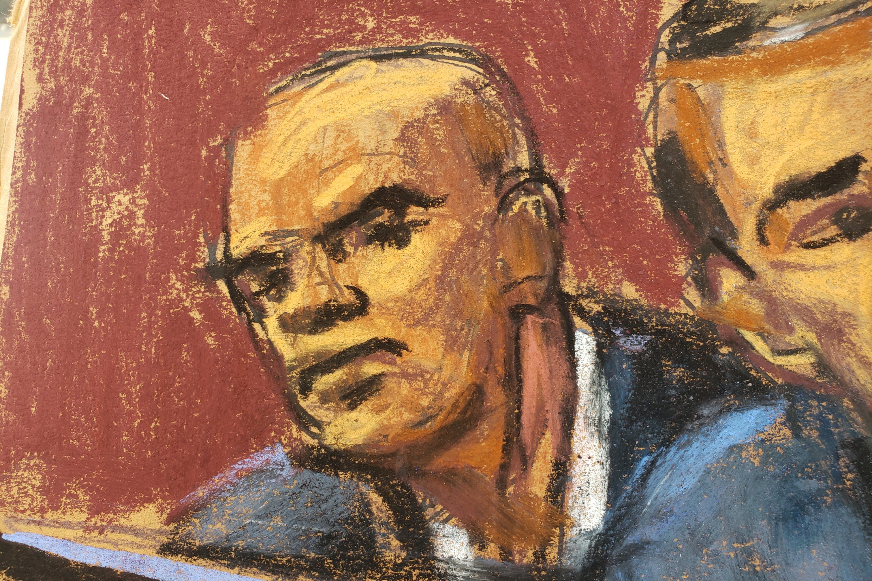 Nauta in a courtroom sketch