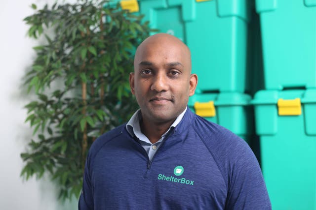 Sanj Srikanthan, CEO of ShelterBox, believes changing the way disasters are reported will lead to better preventative action (ShelterBox/PA)