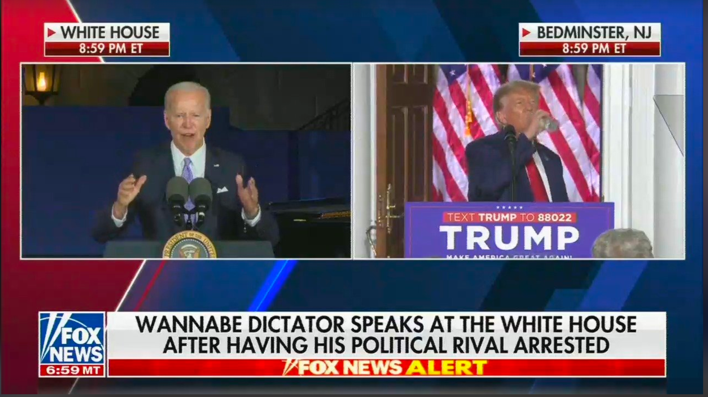 Fox News under fire for sycophantic Trump chyron calling Biden a 'wannabe dictator' - Vimarsana News