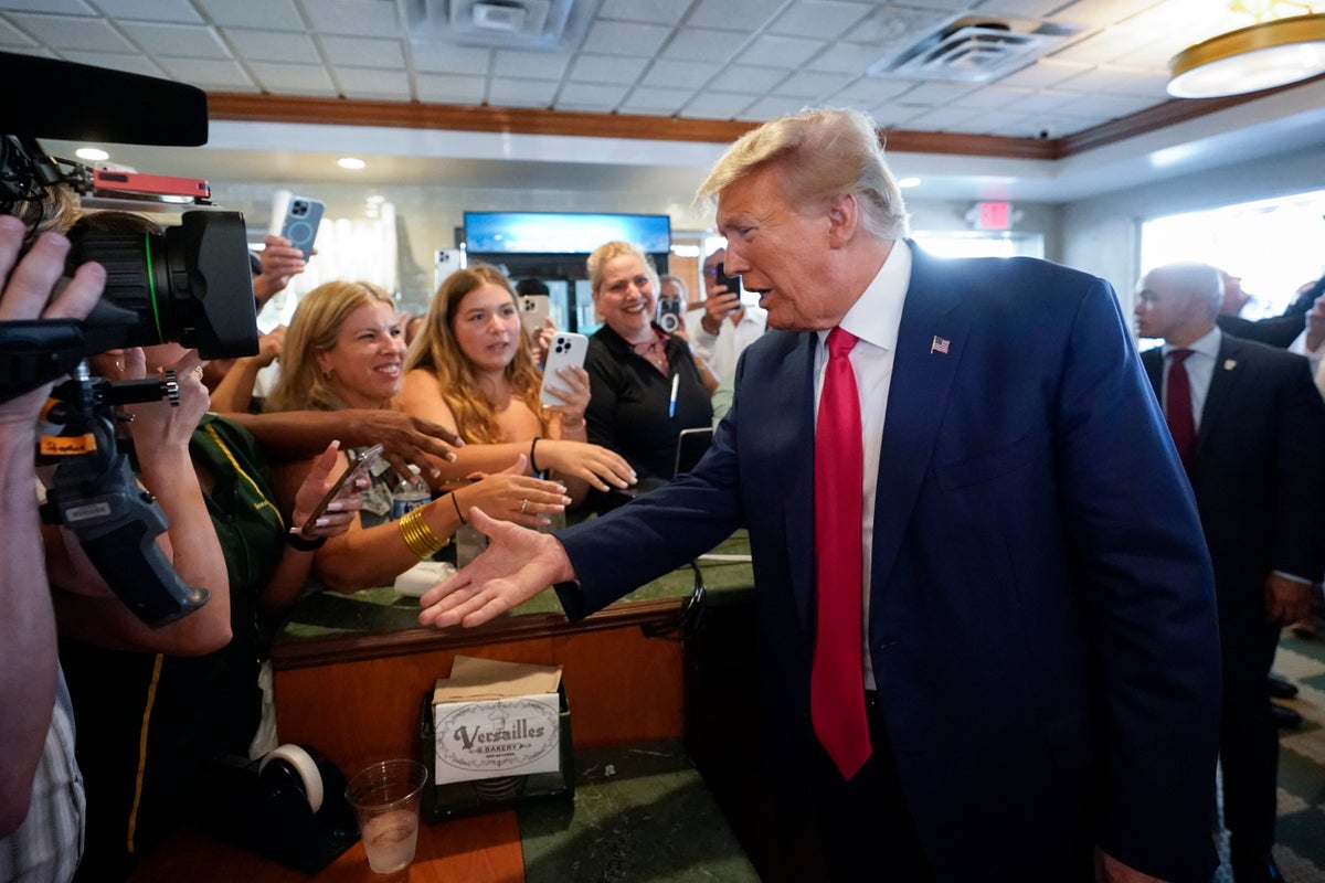 Trump declared ‘food for all’ in post-arrest stop at Miami cafe – but skipped the bill, report says