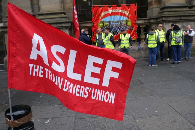 Members of the drivers’ union Aslef have voted to continue strike action (PA)