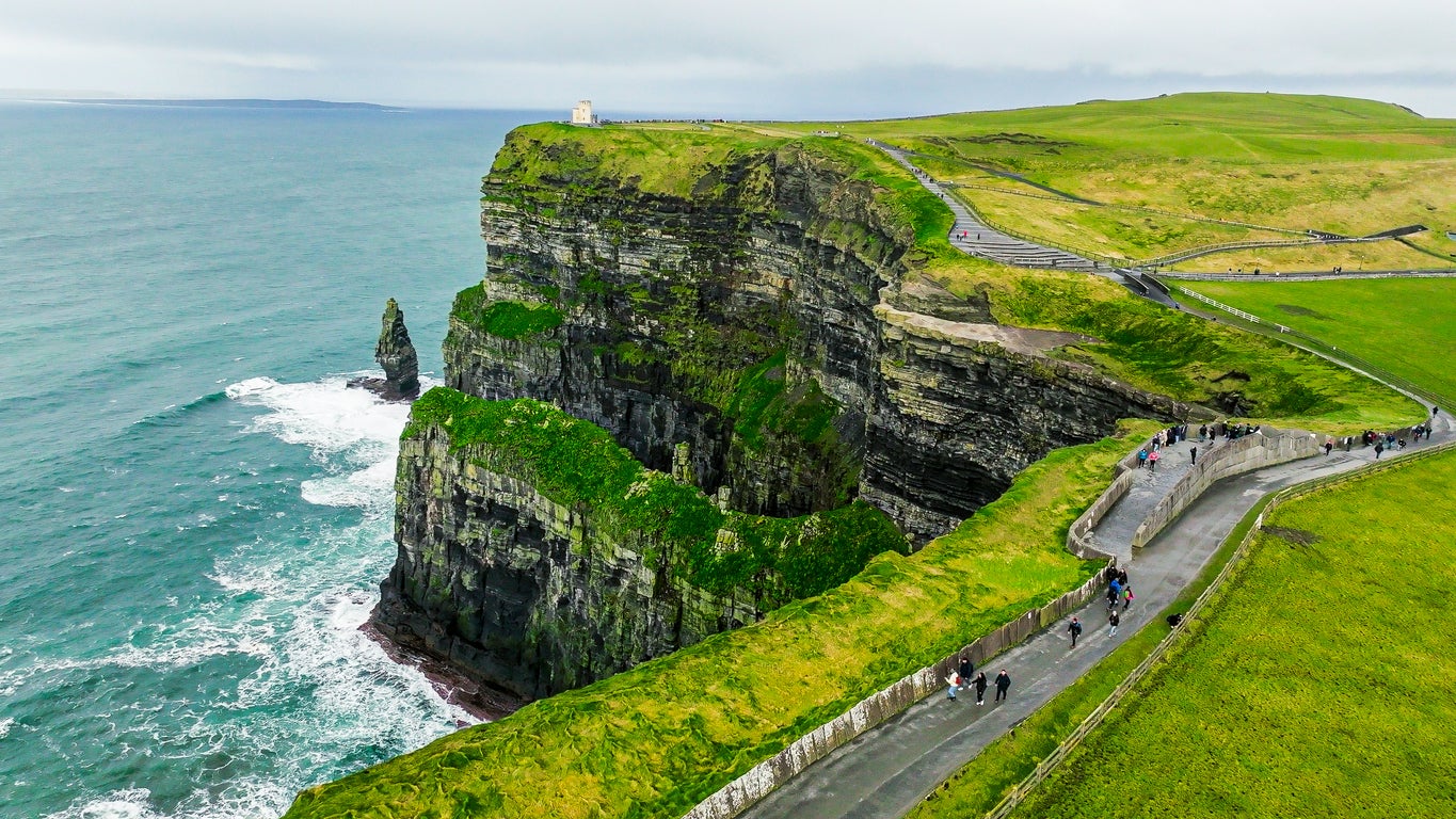 The Cliffs of Moher are one of the most visited sites in Ireland