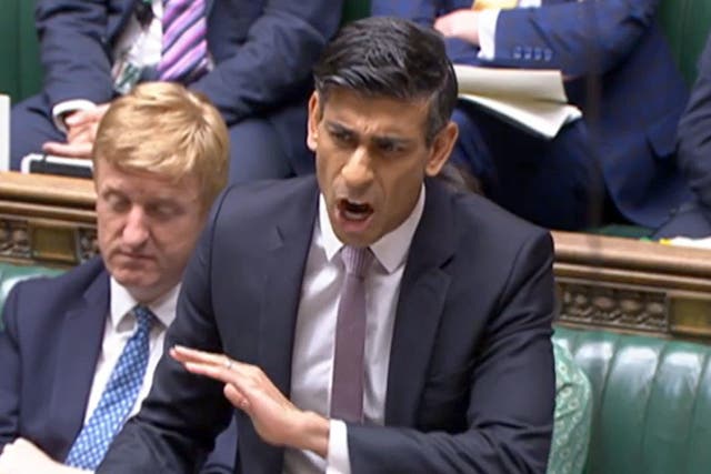 Rishi Sunak faced questioned from Sir Keir Starmer in the House of Commons (House of Commons/UK Parliament/PA)