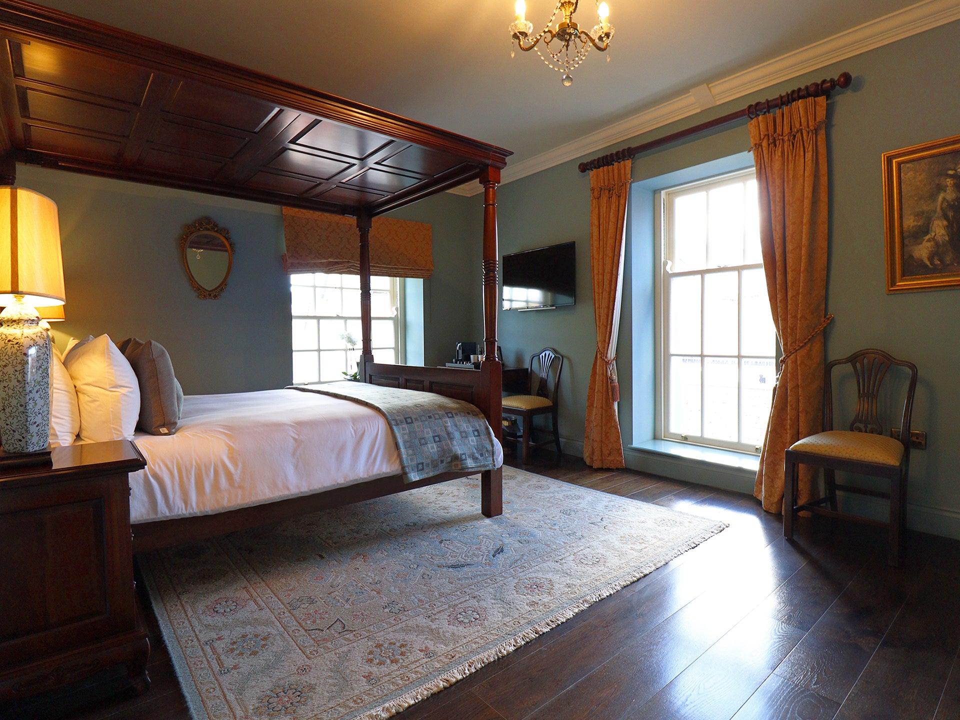 Rooms at The Georgian have four-poster beds