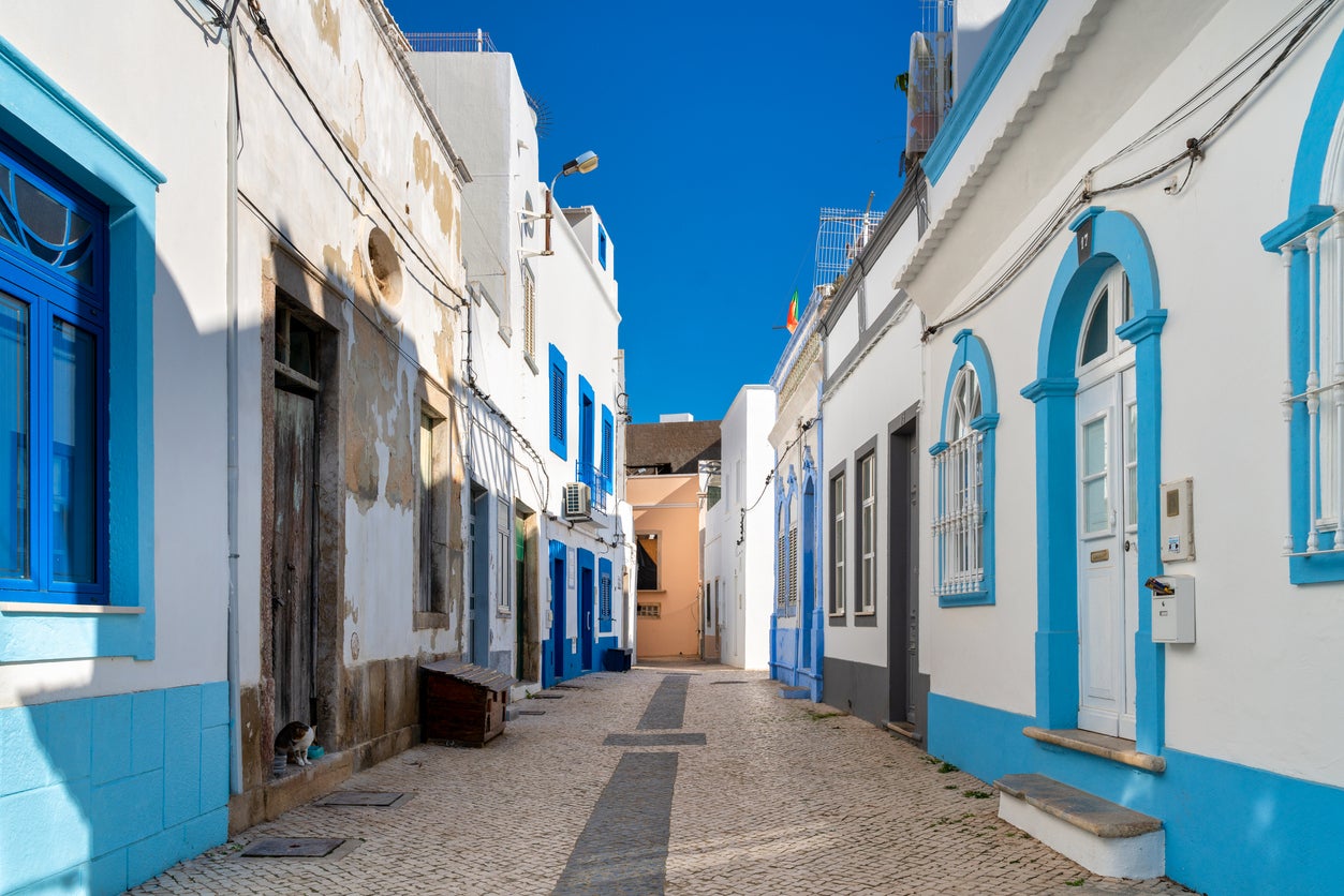 Painters can take inspiration from the white and blue houses of Olhao fishing village