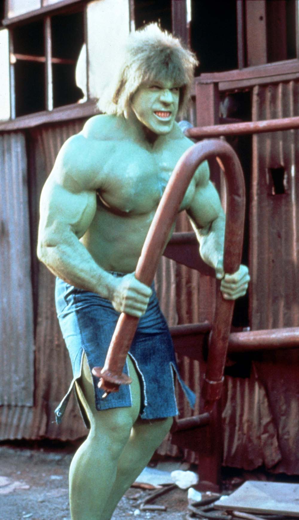 Lou Ferrigno as the Hulked-out version of Dr Bruce Banner in the classic ‘Incredible Hulk’ TV series