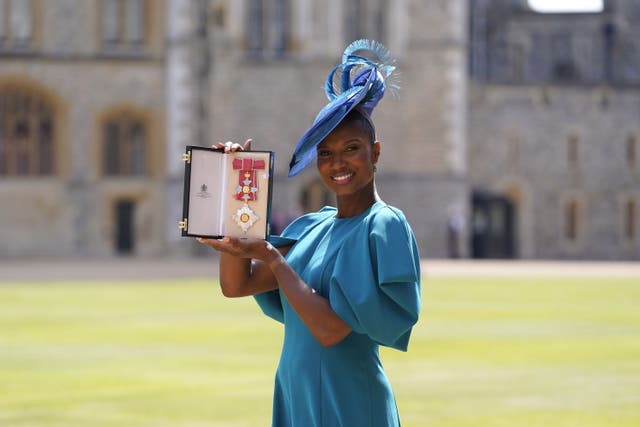 Denise Lewis said she felt “very humble” as she collected her damehood and paid tribute to the strong and loving women in her life – her mother, grandmother and great-grandmother (Andrew Matthews/PA)