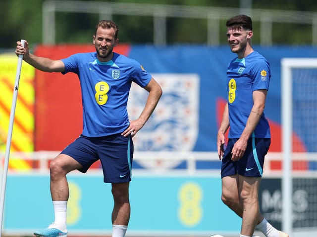 <p>Harry Kane and Declan Rice are two players whose futures are up in the air </p>