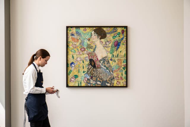 <p>The last portrait by Austrian artist Gustav Klimt could sell for up to ?65m at auction (Sotheby’s/PA)</p>