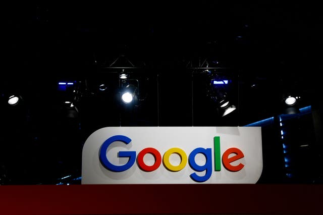 <p>The Google logo on display at a conference in Paris on 14 June. </p>