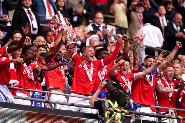 Nottingham Forest spent almost twice on wages what they earned in revenue in the season they won promotion to the Premier League (Mike Egerton/PA)