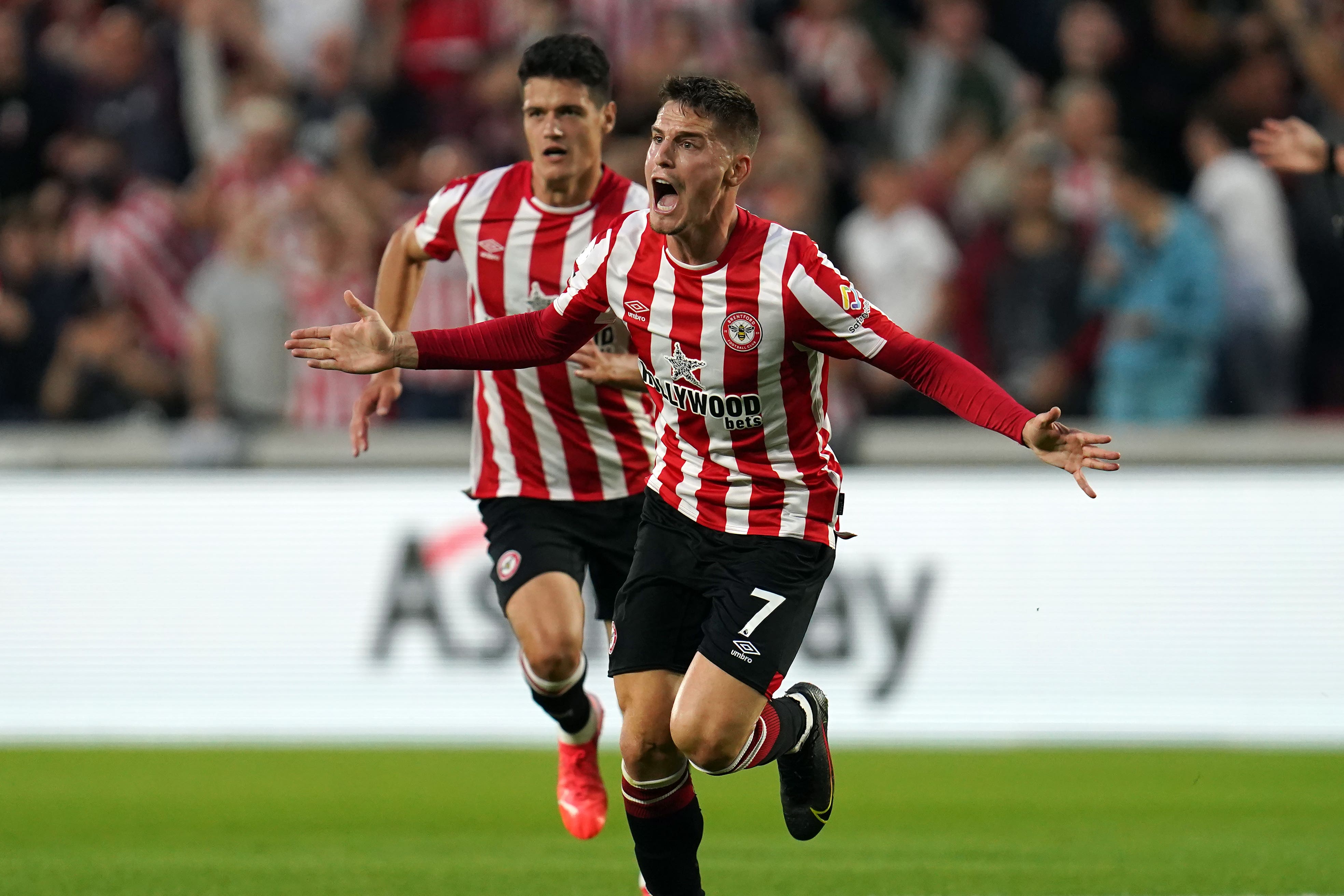 Sergi Canos scored as Brentford stunned Arsenal in 2021 (Nick Potts/PA)