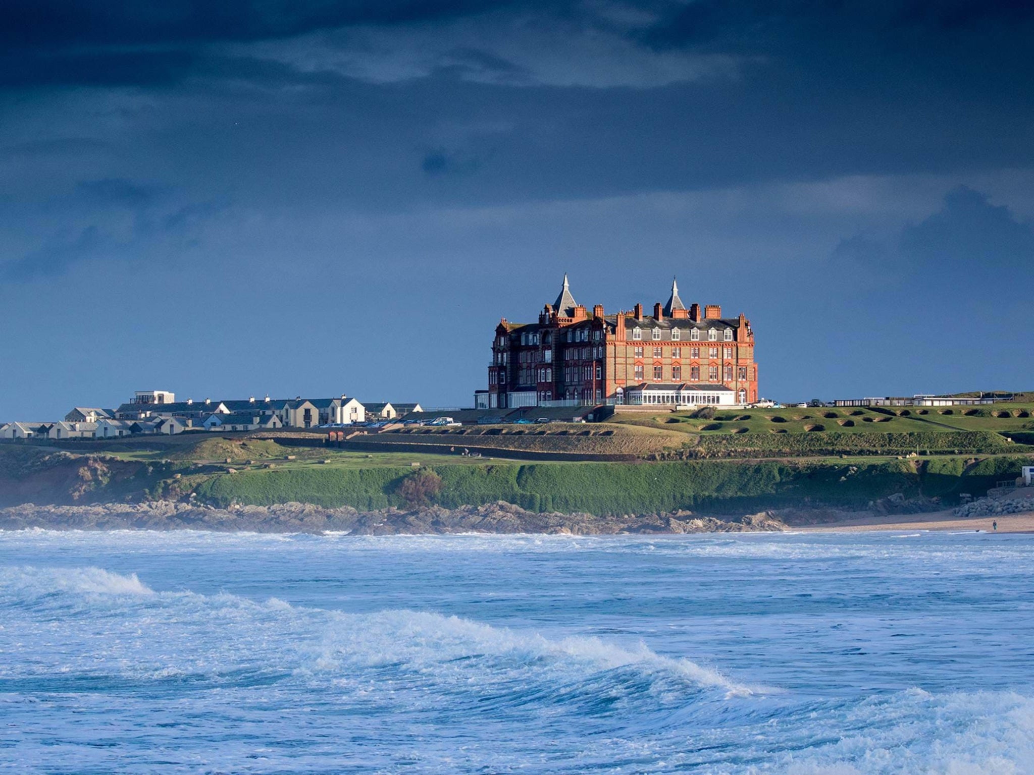 Watch surfers in action from the comfort of the Headland Hotel