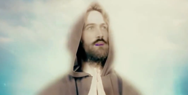 <p>Twitch stream showing the AI Jesus chatbot</p>