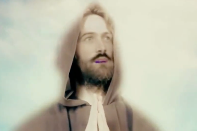 <p>Twitch stream showing the AI Jesus chatbot</p>