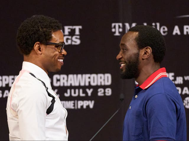 <p>Errol Spence Jr (left) will fight Terence Crawford on 29 July</p>