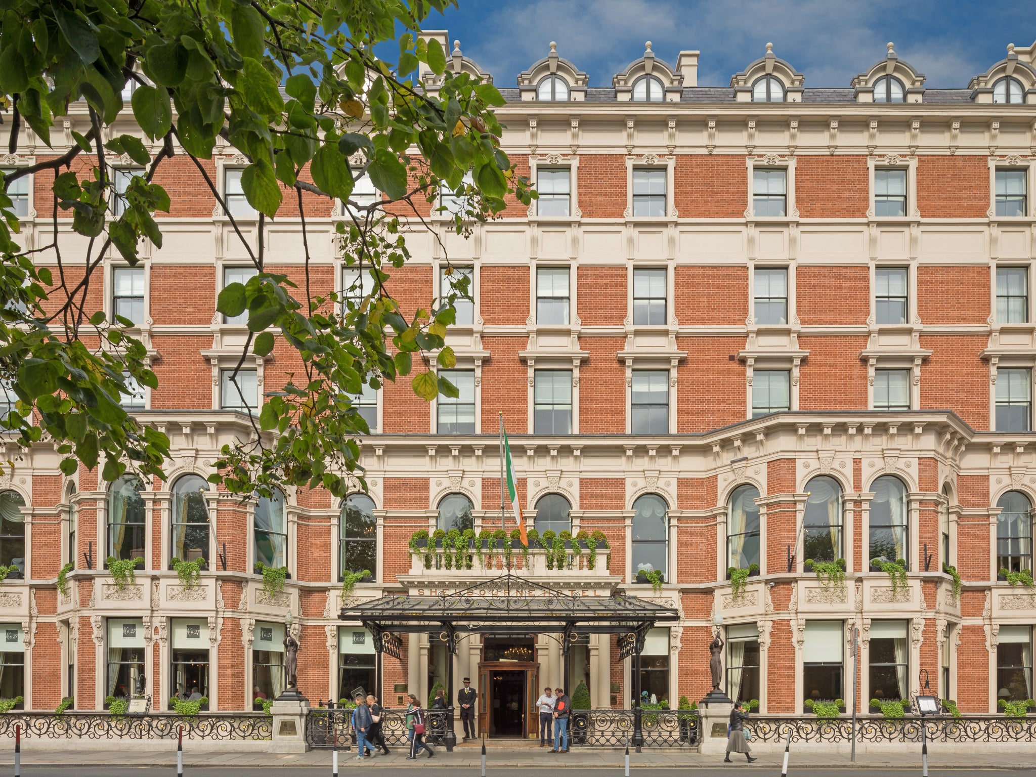 The brick building of The Shelbourne houses luxurious rooms and a cosy spa