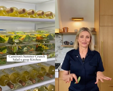 Cameron Diaz sparks backlash after showing fridge filled with pre-packaged salad and wine: ‘So much plastic’