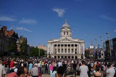 Thousands gather for city centre vigil in memory of trio killed in rampage