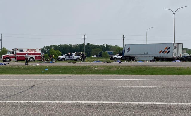 <p>Major collision closed section of the Trans-Canada Highway near Carberry, Manitoba</p>