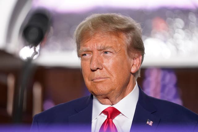 <p>Former President Donald Trump speaks at Trump National Golf Club in Bedminster, N.J., Tuesday, June 13, 2023, after pleading not guilty in a Miami courtroom earlier in the day to dozens of felony counts that he hoarded classified documents and refused government demands to give them back.</p>