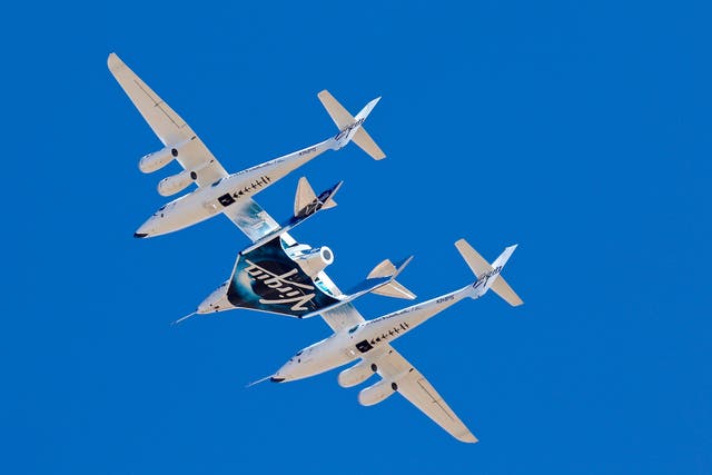 <p>Virgin Galactic’s VSS Unity, which completed it’s final test flight last month</p>