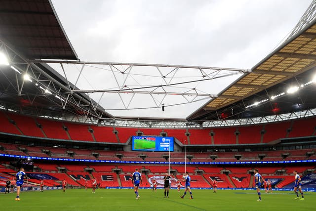Salford’s most recent Wembley appearance was in front of empty stands (Mike Egerton/PA)