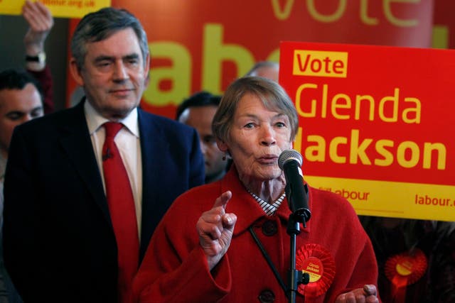 <p>Glenda Jackson on the campaign trail with Labour’s then prime minister, Gordon Brown, in 2010</p>