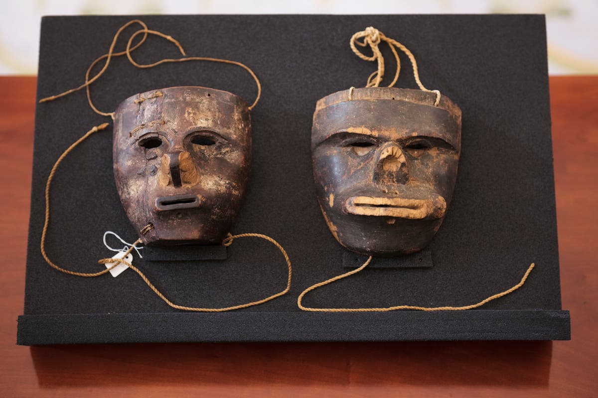 Germany hands over 2 Indigenous masks to Colombia as it reappraises the past Germany hands over 2 Indigenous masks to Colombia as it reappraises the past
