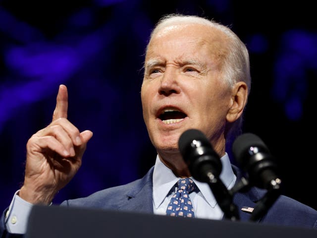 <p>U.S. President Joe Biden delivers remarks at the League of Conservation Voters annual dinner in Washington, U.S., June 14, 2023</p>