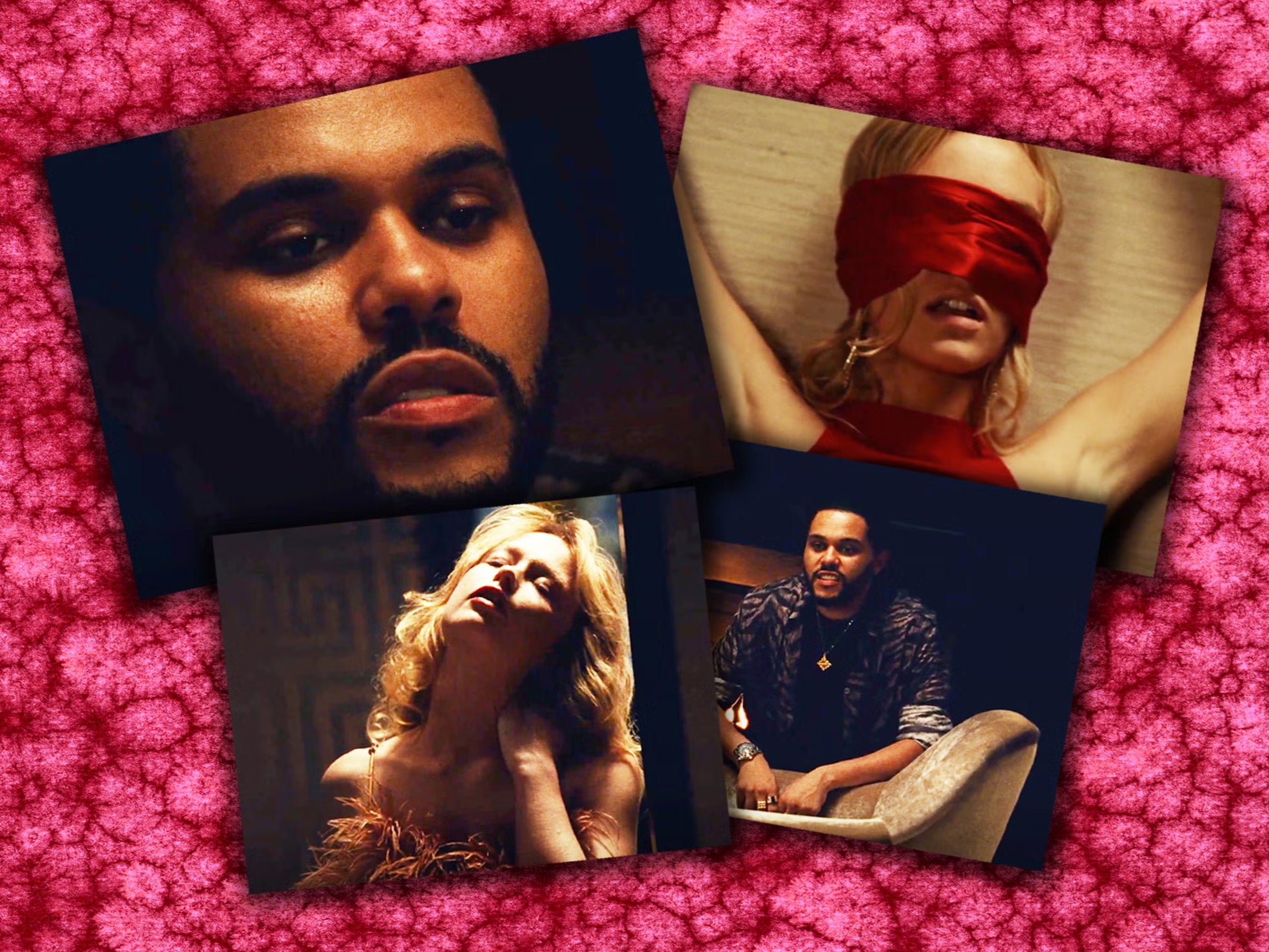 Kinky, mortifying foreplay: Tedros (The Weeknd) unleashes his dirty talk upon Chloe (Suzanna Son) and Jocelyn (Lily-Rose Depp) in ‘The Idol’