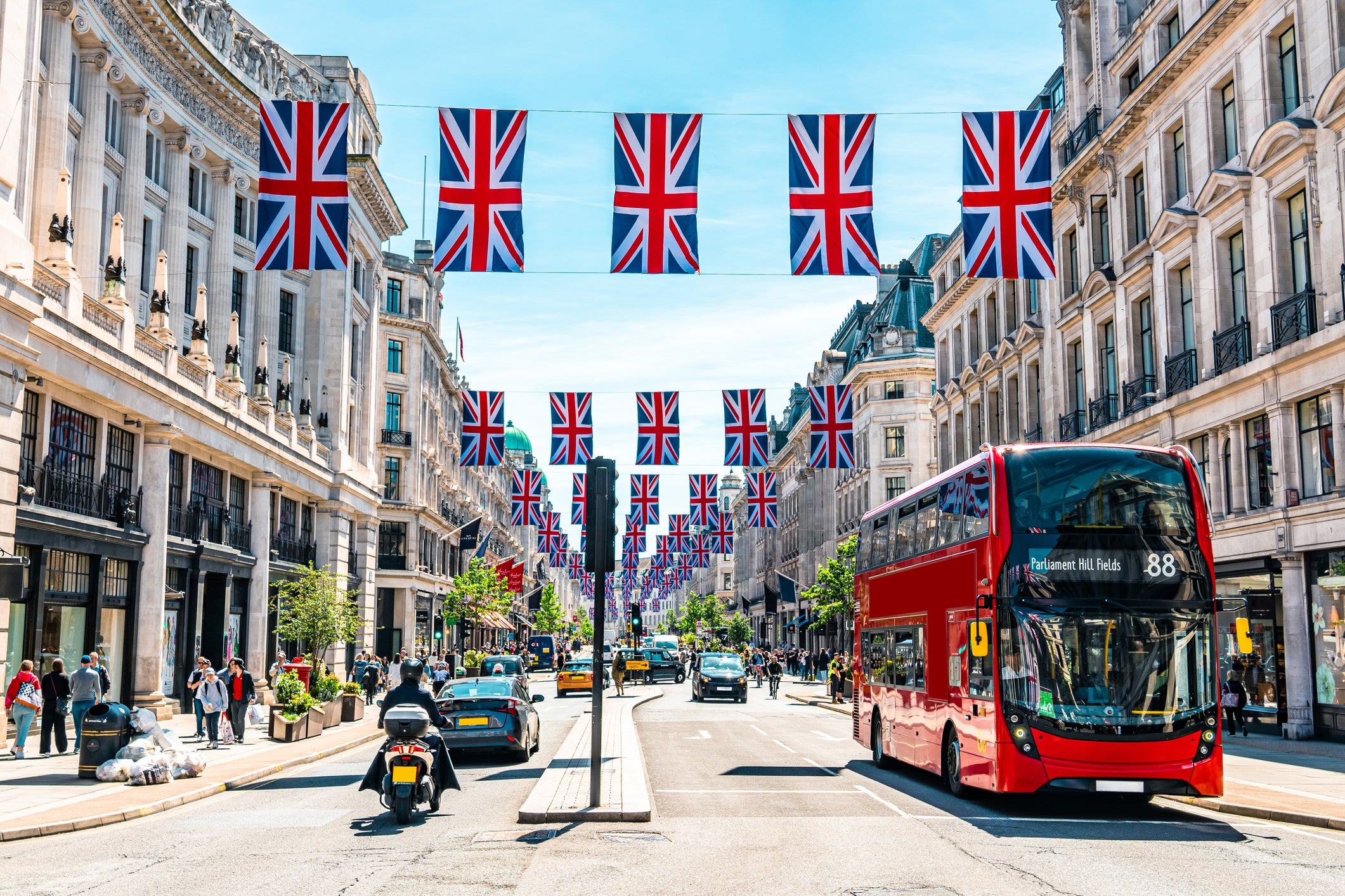 Department stores, boutiques and markets line the streets of the English capital