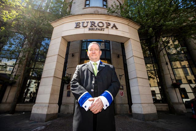 Martin Mulholland, head concierge at the Europa Hotel in Belfast, has been awarded a BEM (Liam McBurney/PA Wire)