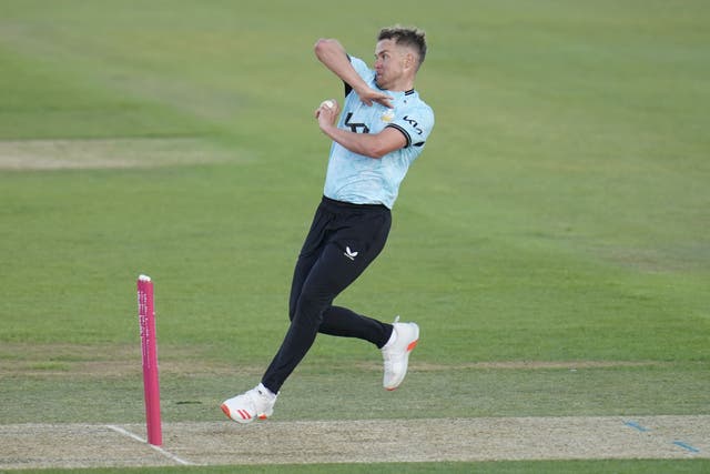 Sam Curran finished with five for 26 as Surrey beat Somerset (Andrew Matthews/PA)