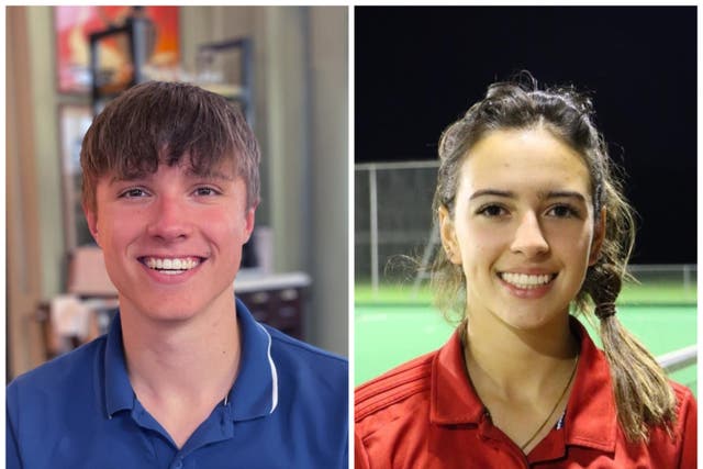 Grace O’Malley-Kumar and Barnaby Webber were killed in the attacks on Tuesday (Family handout/Lucy Sheffield/Southgate Hockey Club/PA)
