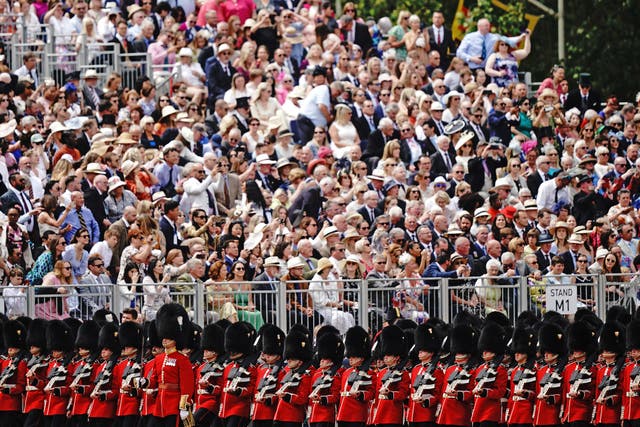 Members of the Household Division during the Trooping the Colour (Aaron Chown/PA)
