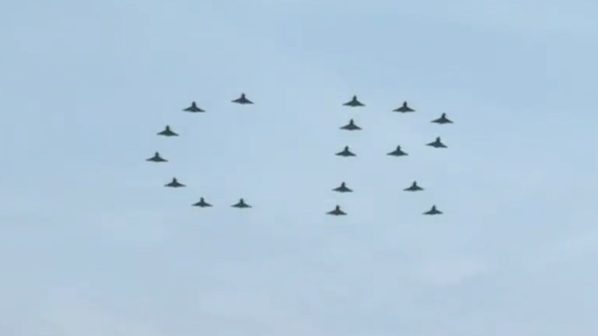 <p>Typhoons surprise King during Trooping the Colour flypast with impressive ‘CR’ formation</p>