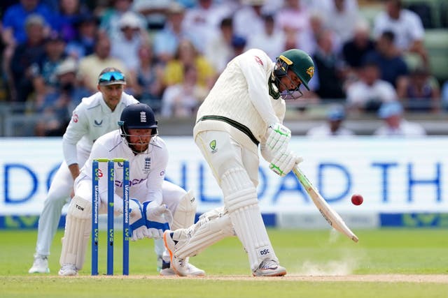 <p>Usman Khawaja took the attack to England’s bowlers </p>