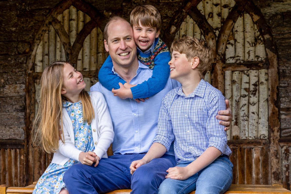 Prince William all smiles as he’s pictured with his children to mark ...