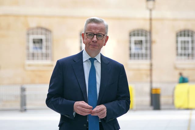 <p>Michael Gove said the gathering in the video footage is ‘out of order’ (Lucy North/PA)</p>