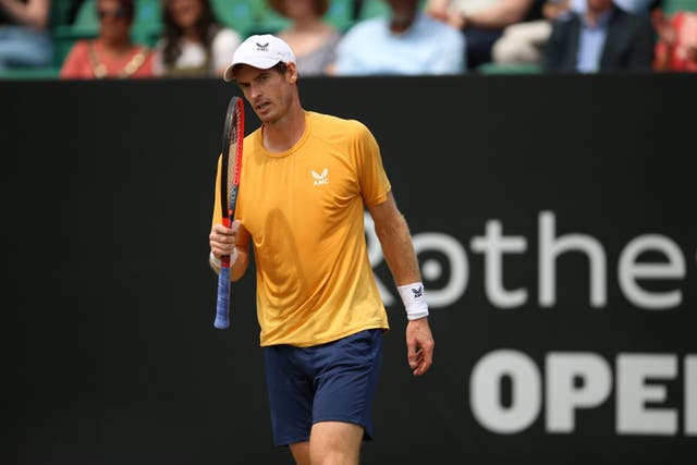 <p>Andy Murray in action in Nottingham</p>