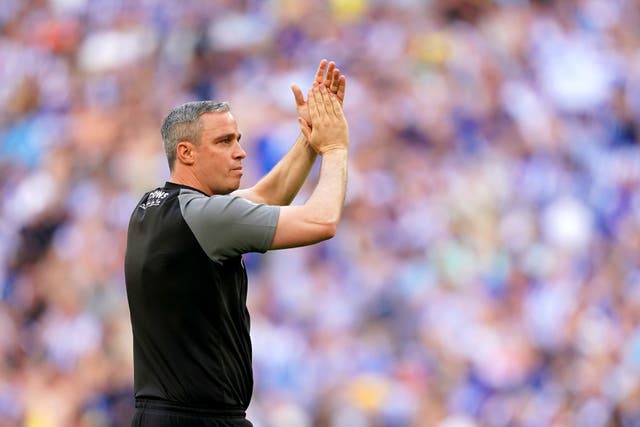 Barnsley manager Michael Duff is in talks with Swansea. (Mike Egerton/PA)