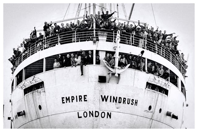 <p>Empire Windrush arrives packed with West Indian immigrants at Tilbury Docks on the River Thames in Essex on 22 June 1948 </p>