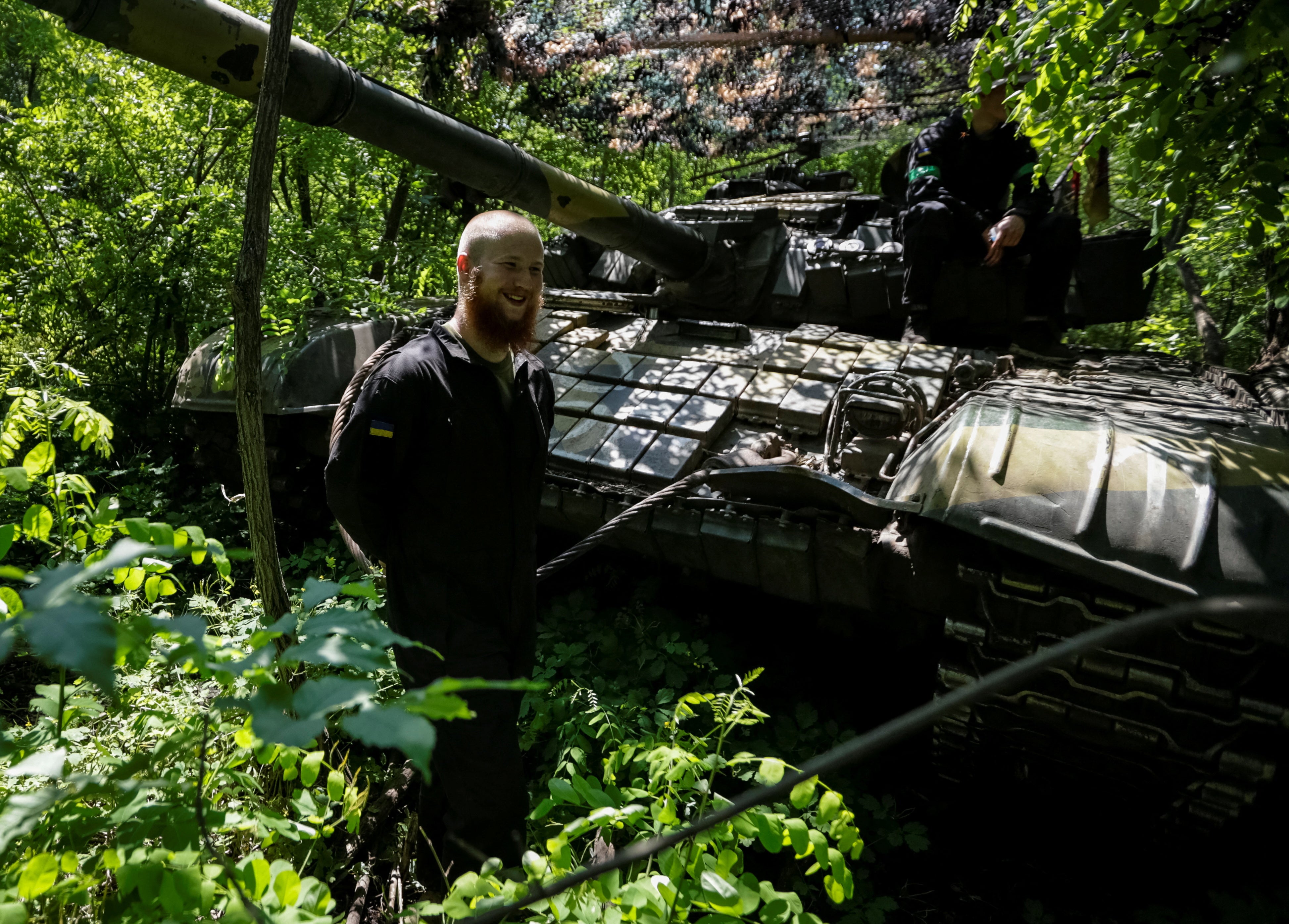 Ukrainian soldiers prepare for battle on Sunday near Donetsk