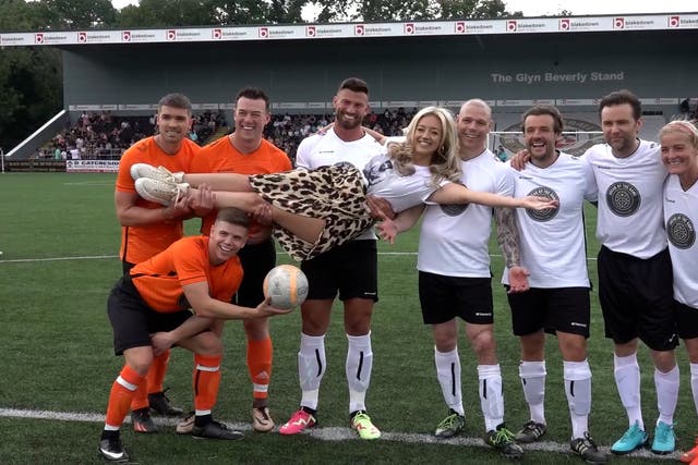 <p>Kelsey Parker celebrates late husband Tom with Father's Day charity football match</p>