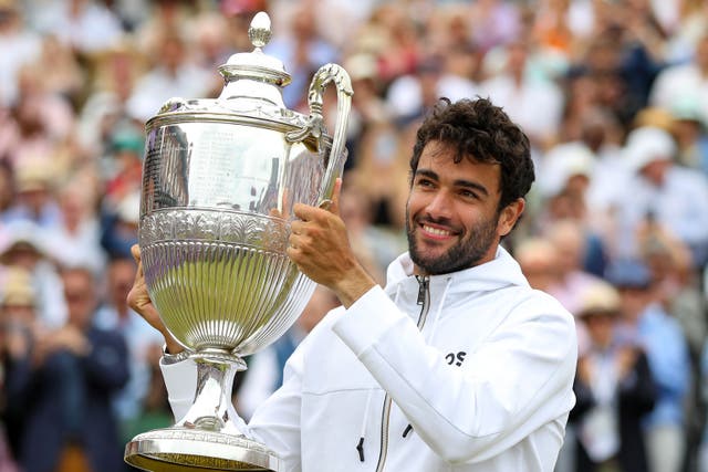 Matteo Berrettini had been hoping to challenge for a hat-trick of Queen’s titles (Bradley Collyer/PA)