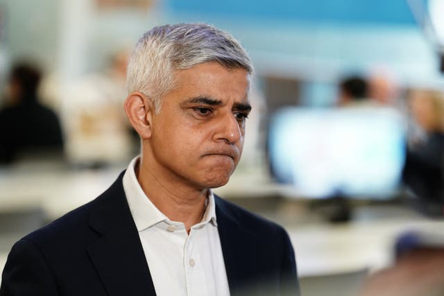 Mayor of London Sadiq Khan (Jordan Pettitt/PA)