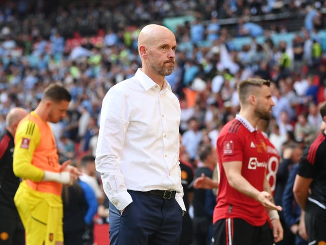 <p>Erik ten Hag is eager to bring a top-class No 9 to Old Trafford </p>